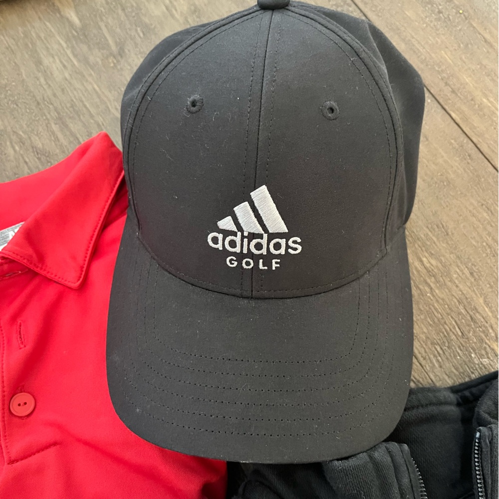 Kids Adidas Golf outfit- Polos, sweatshirt, jacket, golf hat - 6 items - Picture 3 of 4